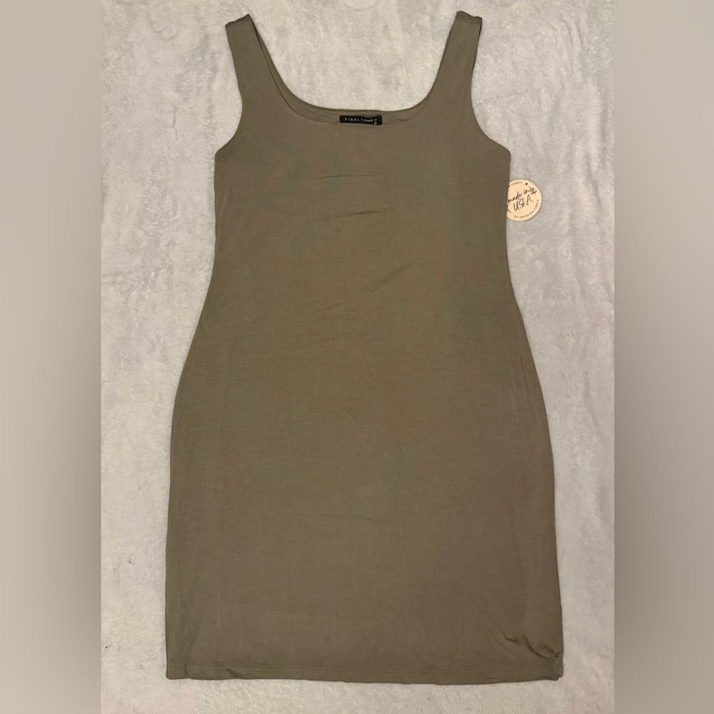 Final Touch Khaki Green Mini Dress